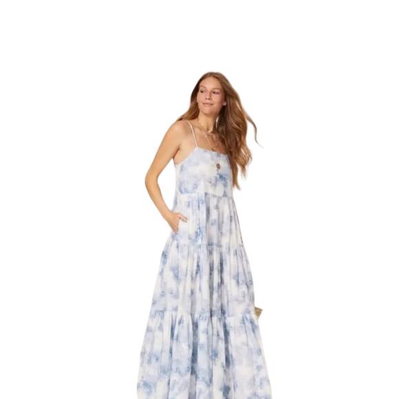 Johnathan Simkhai Clarissa Organic Tie Dye Maxi Dress - Picture 2 of 14